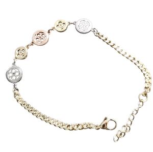 Pretty Bird Jewelry Tri Color CZ 18kt Gold Plated Bracelet